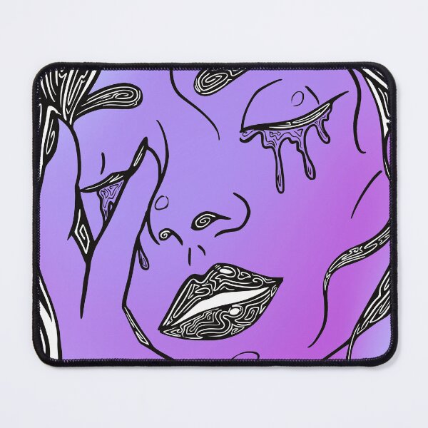 Item preview, Retro Abstract Crying Woman -Vintage Comic Pop-art - Black and Purple designed and sold by Mitch616Art.