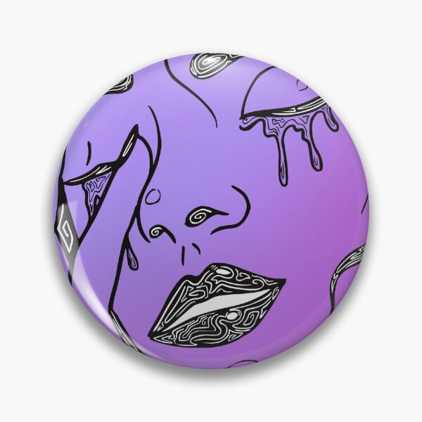 Item preview, Retro Abstract Crying Woman -Vintage Comic Pop-art - Black and Purple designed and sold by Mitch616Art.