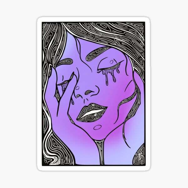 Anime Eyes Drawings Crying Asian Rectangle Stickers - CafePress