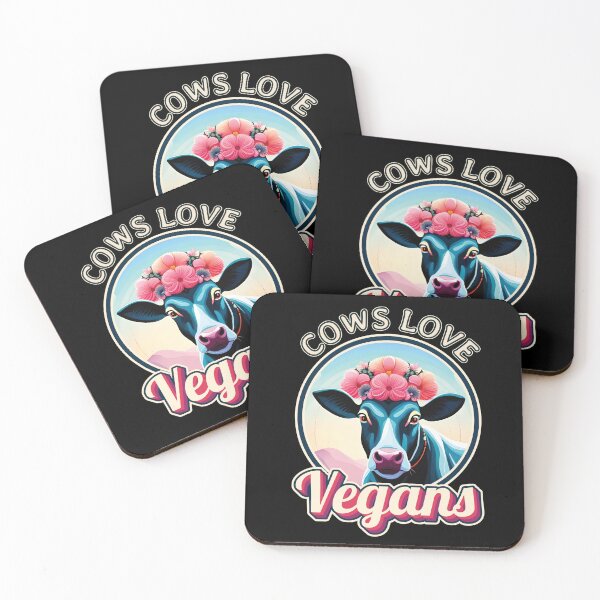 Item preview, Cows Love Vegans Vegan Cow Lover Floral Flower Crown Animal Rights Ver6 designed and sold by thecatcouch.