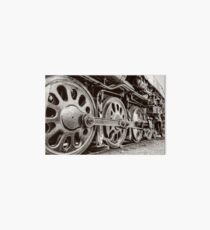 Big Steam Train Wheels Keep Rolling Art Board