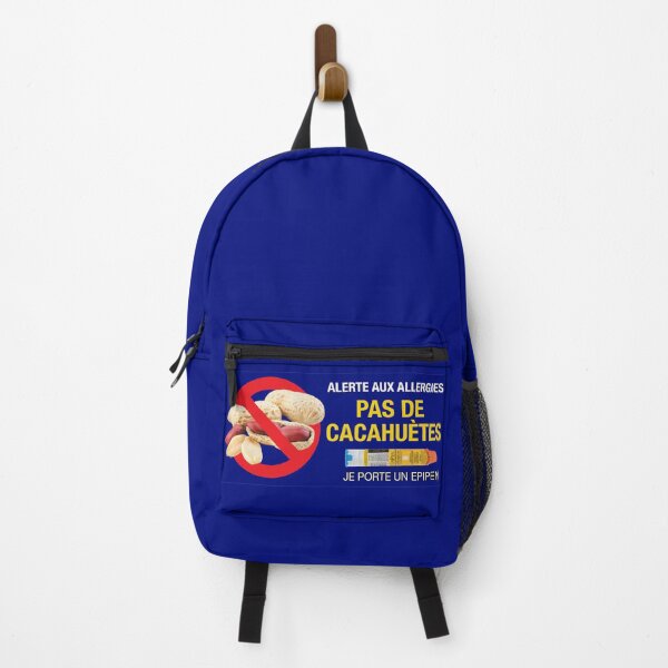 Item preview, French: "Alerte aux allergies / Pas de cacahuètes /  Je porte un EpiPen" designed and sold by WhiteShirtGuy.