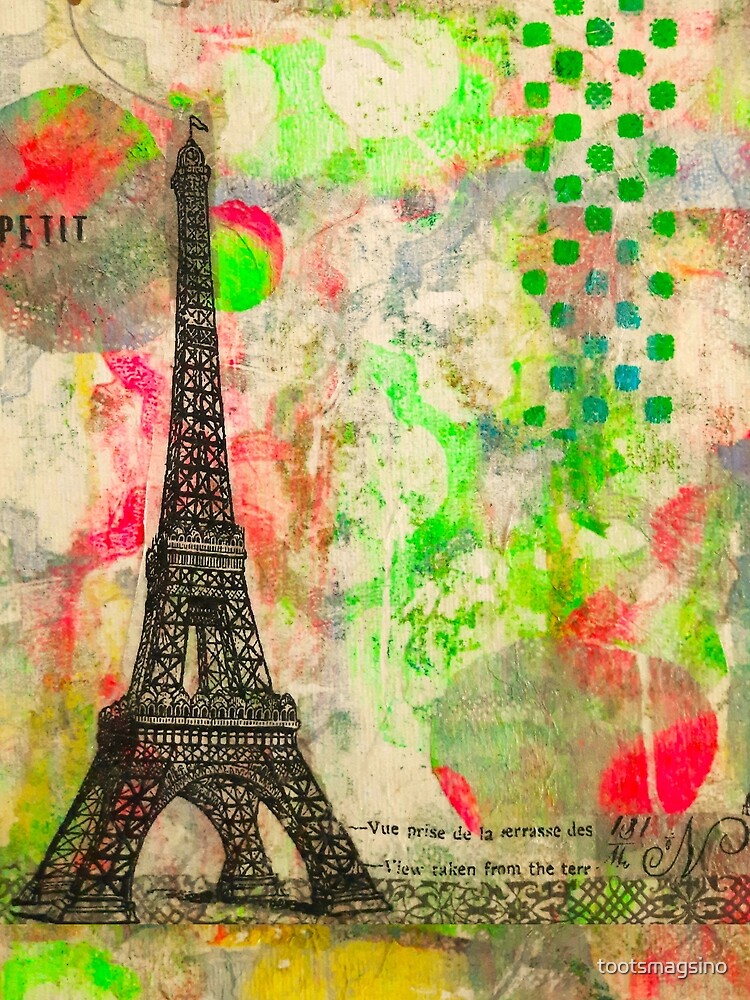 Aperçu 3 sur 3. Foulard avec l'œuvre TOUR EIFFEL créée et vendue par tootsmagsino.