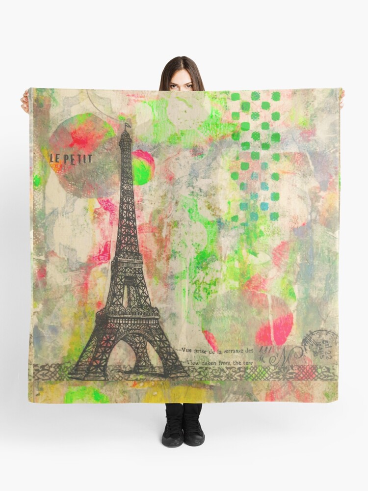 Aperçu 1 sur 3. Foulard avec l'œuvre TOUR EIFFEL créée et vendue par tootsmagsino.