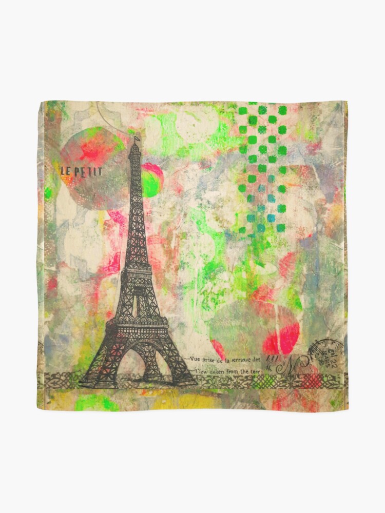 Aperçu 2 sur 3. Foulard avec l'œuvre TOUR EIFFEL créée et vendue par tootsmagsino.
