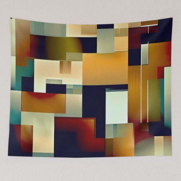 Item preview, Cubist pattern designed and sold by Donkey's Salad.