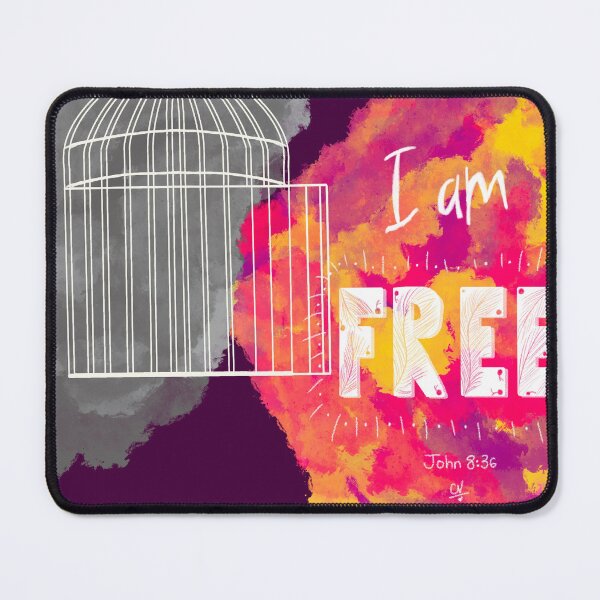 Item preview, Embrace Freedom: John 8:36 Bible Verse Art designed and sold by LittleMissNevis.