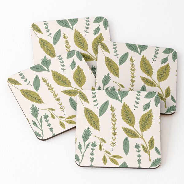 Item preview, Green Herb Delight: A Pattern Featuring Basil, Thyme, Parsley, and Mint designed and sold by maddydoodlesoup.