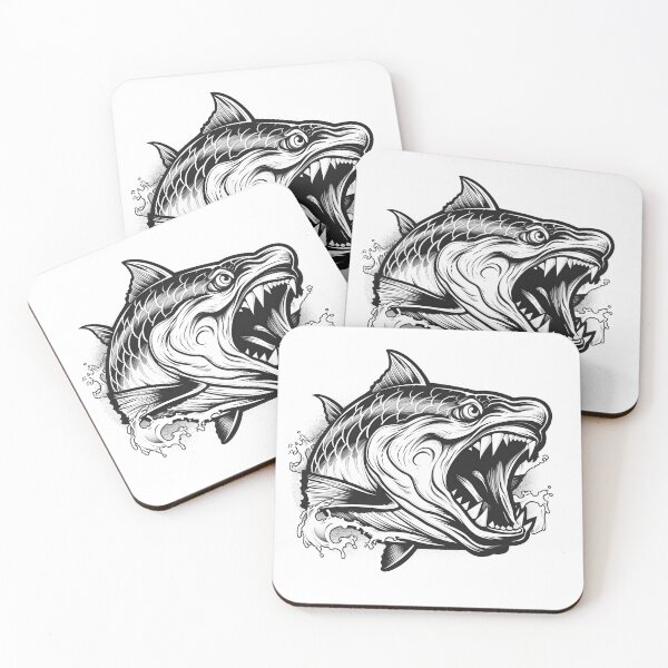 Item preview, Angry Fish - Classic Tattoo Style Art Print designed and sold by aigcx.