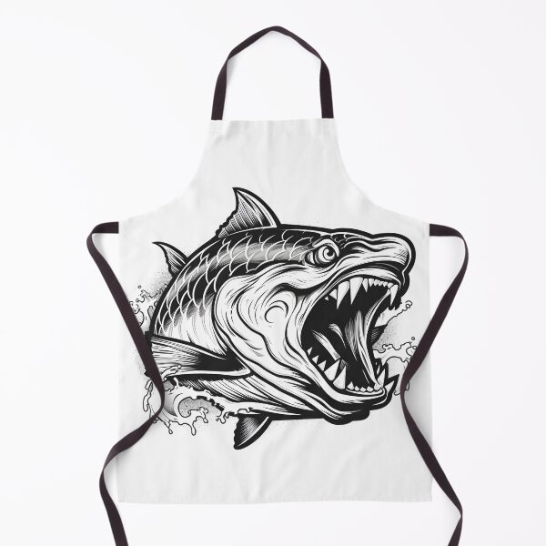 Item preview, Angry Fish - Classic Tattoo Style Art Print designed and sold by aigcx.
