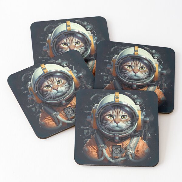 Item preview, Portrait of a cat astronaut designed and sold by miss-keysmash.