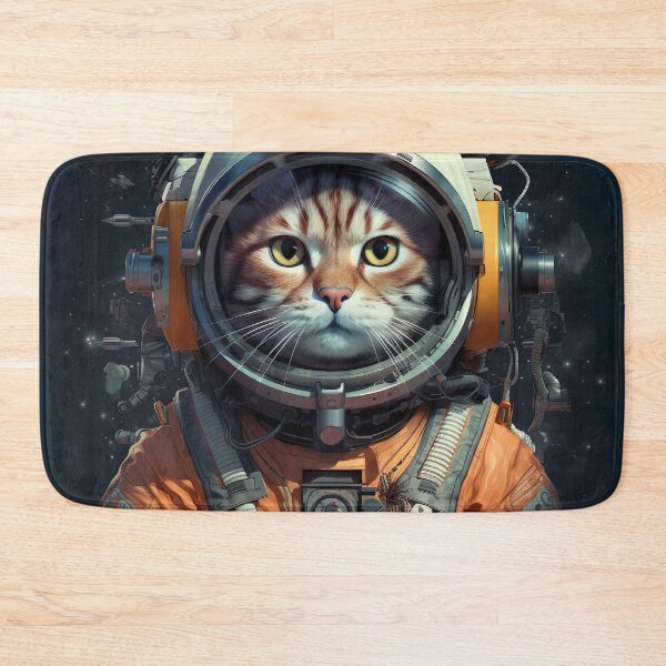 Item preview, Portrait of a cat astronaut designed and sold by miss-keysmash.
