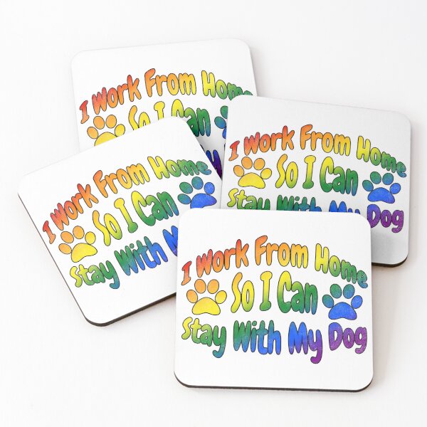 Item preview, Home Paw-tner: 'I Work From Home So I Can Stay With My Dog' | Pride Colors |LGBTQ+| Dog Lover's Tee | Animal Lover | Dog Dad | Dog Mom | Paws designed and sold by EDigitalDesigns.