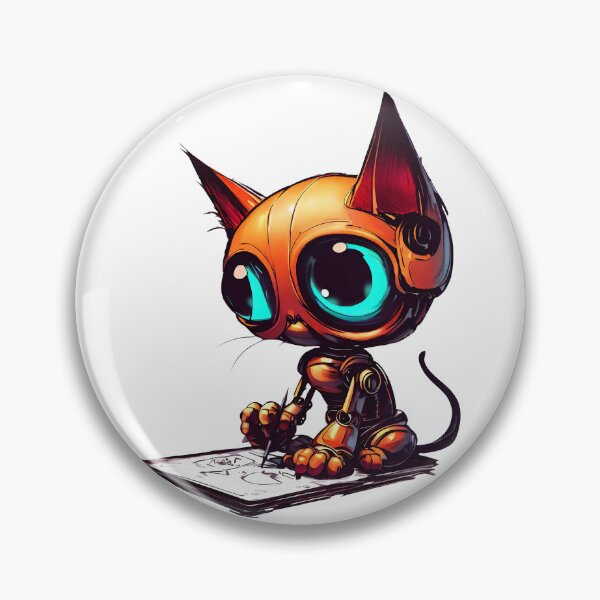 Item preview, Robo-Cat Creating Art! designed and sold by kukamatsu.