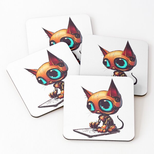 Item preview, Robo-Cat Creating Art! designed and sold by kukamatsu.