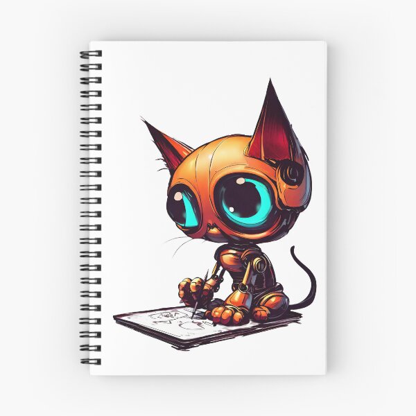Item preview, Robo-Cat Creating Art! designed and sold by kukamatsu.