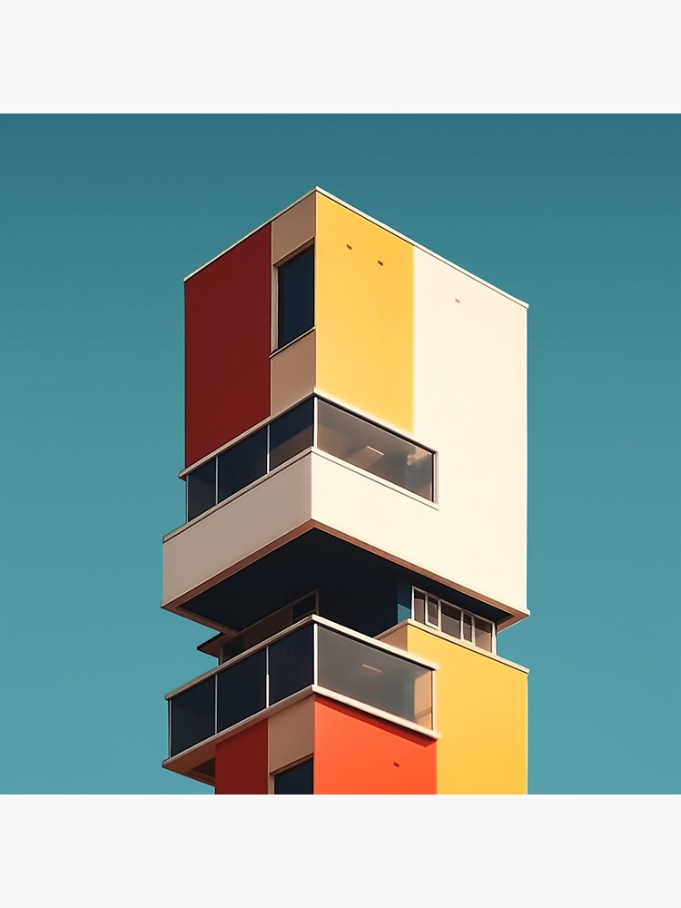 "Bauhaus Building Poster, Retro Poster of Bauhaus Architecture, Bauhaus