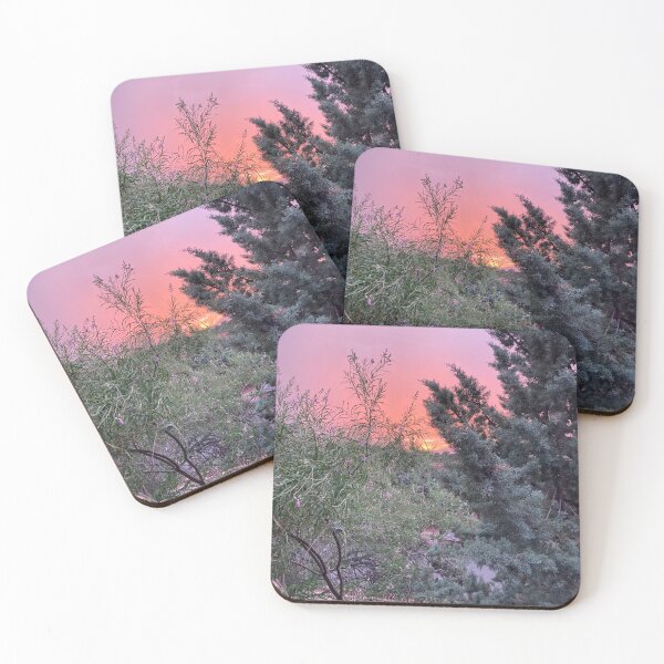 Item preview, sunset over desert pines designed and sold by squirrel739.