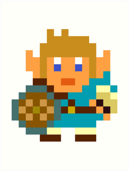 First attempt at 8-Bit Pixel Art. BOTW Reimagined as an NES release