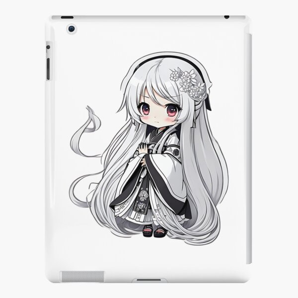 Kawaii Anime Neko Cat Girl With white hair iPad Case & Skin for Sale by  TenchiMasaki