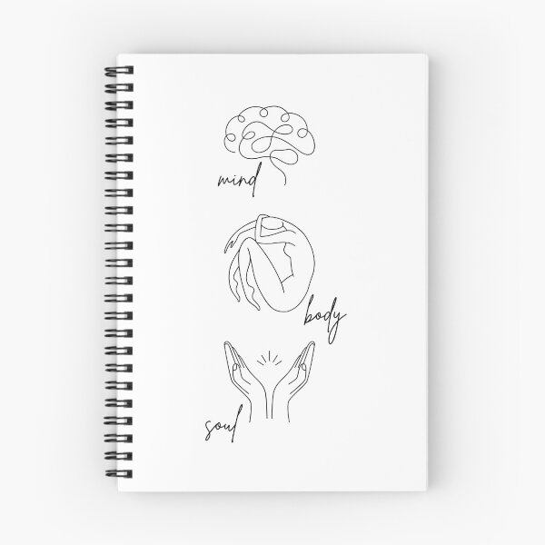 Item preview, Mind Body Soul Minimalist Black and White Mental Health Art designed and sold by RueBennet.