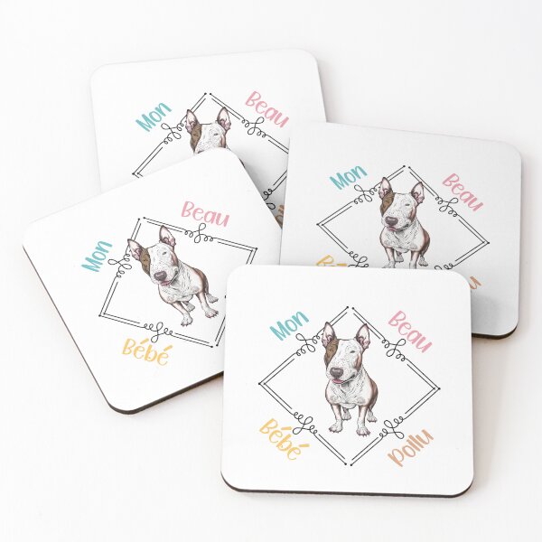 Item preview, Bull Terrier dog, my beautiful hairy baby for Terrier lovers, in French. designed and sold by isaweb.