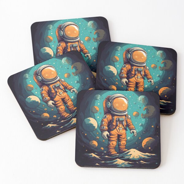 Aperçu de l'œuvre petit astronaute dans l'espace créée et vendue par KimierArt.