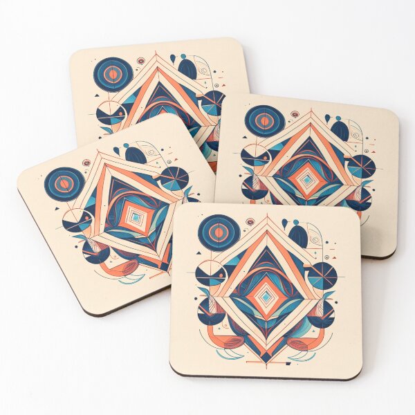 Item preview, geometric pattern, abstract, triangle, hexagon, circle, arrow, natural energy, mountain, river, sky, tree, development designed and sold by Gugurat.