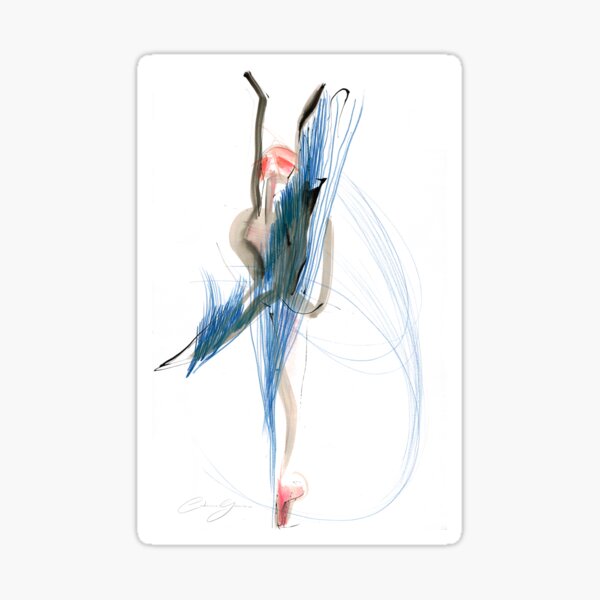 Expressive Dance Drawing Sticker