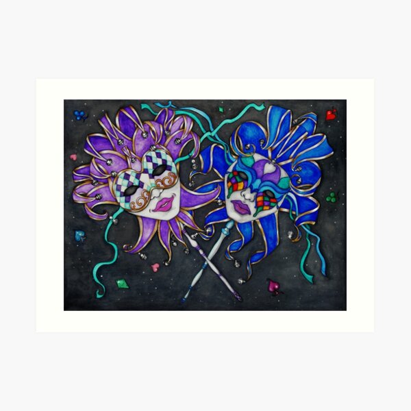 Jester Masks Art Print