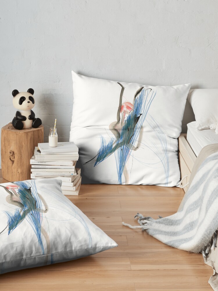 Alternate view of Expressive Dance Drawing Floor Pillow