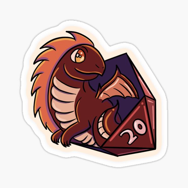 D20 Dragon Sticker