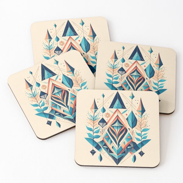 Item preview, geometric pattern, abstract, triangle, triangle, balance, nature, tree, creation good energy, faith, tribe, red indina, peace designed and sold by Gugurat.