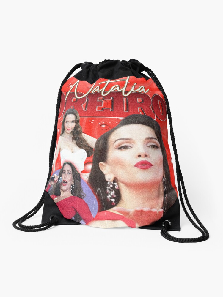 Mochila saco con la obra Natalia Oreiro Bootleg de sebachamorro