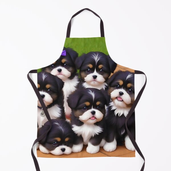 Item preview, Una camada de lindos cachorros Shih Tzu de pelo corto designed and sold by allhistory.