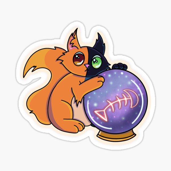 Crystal Ball Cat Sticker