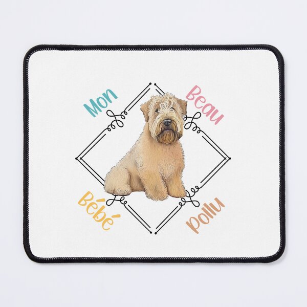 Item preview, Soft-coated Wheaten Terrier, my beautiful hairy baby for Terrier lovers, in French. designed and sold by isaweb.
