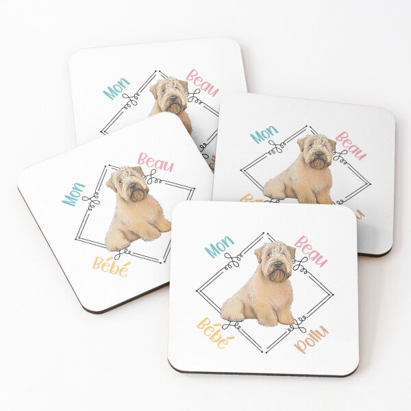 Item preview, Soft-coated Wheaten Terrier, my beautiful hairy baby for Terrier lovers, in French. designed and sold by isaweb.