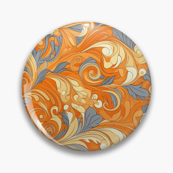 Item preview, Orange & Grey Swirls designed and sold by Pedra Panda.