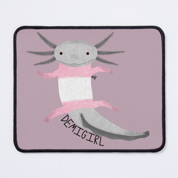 Item preview, Demigirl Pride Flag Axolotl designed and sold by HopelessHazard.