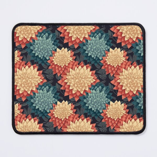 Item preview, Beige Blue & Pale Red Chrysanthemum Flowers designed and sold by Sturdust.