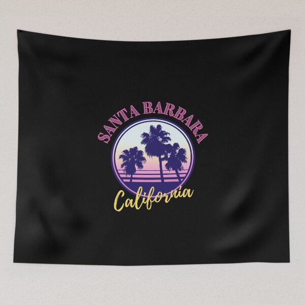 Item preview, Santa Barbara California - Retro Sunset and Palm Trees Design designed and sold by RektRepublic.