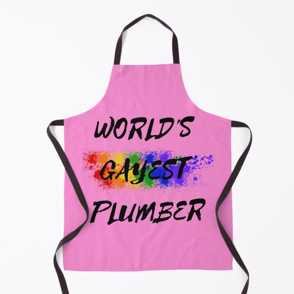 Item preview, World's Gayest Plumber Queer Humor With Rainbow Colors For Gay Plumbers For Pride Month In Pink designed and sold by LuckyKermit.