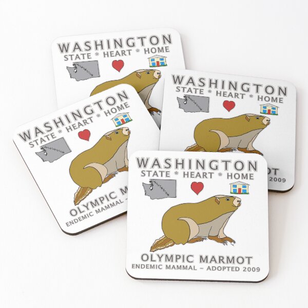 Item preview, Washington - Olympic Marmot - State, Heart, Home - state symbols designed and sold by Colleen Macomber.