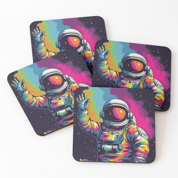 Item preview, Cosmic Euphoria: An Astronaut's Prideful Wave Amidst Celestial Rainbows designed and sold by jooordaaan.