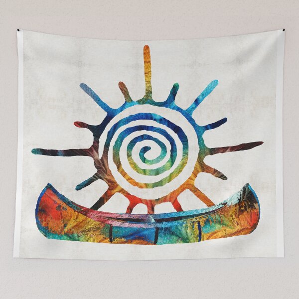 Item preview, Sun Canoe Colorful Symbol Art designed and sold by Sharon Cummings Art.