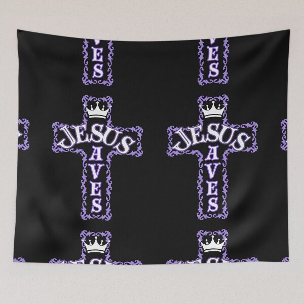 Item preview, Jesus Saves (purple) designed and sold by Tripp Art Studio.