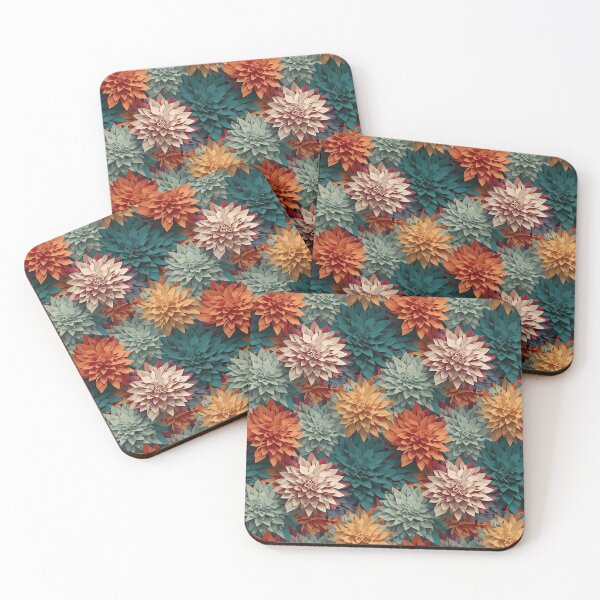 Item preview, Chrysanthemum 3D Colourful Floral Pattern designed and sold by Sturdust.