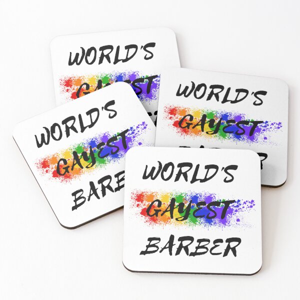 Item preview, World's Gayest Barber designed and sold by LuckyKermit.