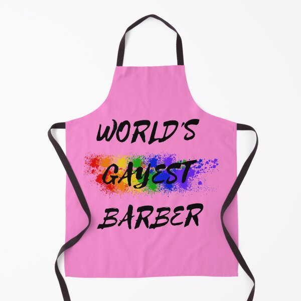 Item preview, World's Gayest Barber Queer Humor With Rainbow Colors For Gay Barbers For Pride Month In Pink designed and sold by LuckyKermit.